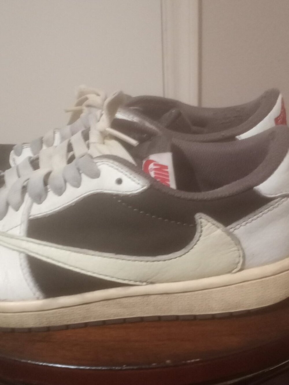Men's Jordan 1 Retro Low OG SP Travis Scott Reverse Mocha Size 7, PREOWNED - Picture 14 of 16